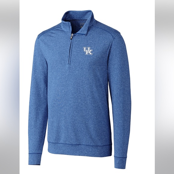 Cutter & Buck Other - Kentucky Wildcats Cutter & Buck Shoreline Heathered Quarter Zip Mens Pullover